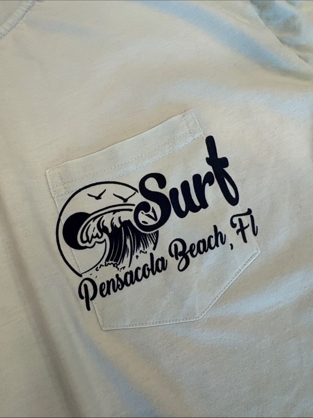 Surf Pensacola Beach Short Sleeve Tee - Light Aqua - Picture 3 of 5